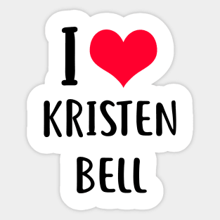 i love kristen bell Sticker